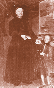 Probabile ritratto del giovane Alessandro Volta con il gesuita Gerolamo Bonesi (olio attribuito a Martin Knoller, 1725-1804).