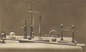 Diversi Elettrometri, Spinterometro e Bilancia elettrostatica (Fotografia, 1899)