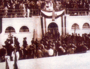 La cerimonia di inaugurazione dello stadio